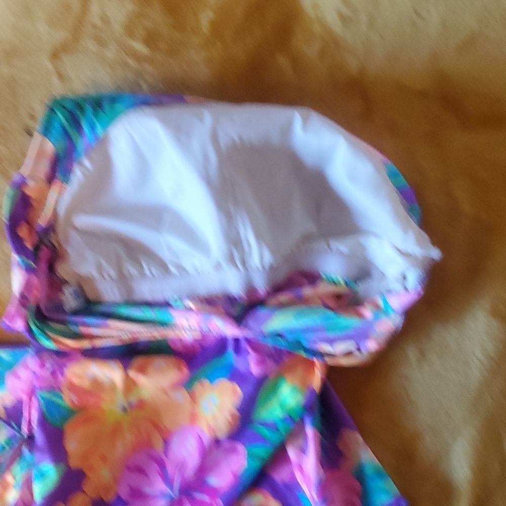 Seascamp vintage 1980's one piece bathing suit flowers size 38/B bright Retro - Picture 9 of 11